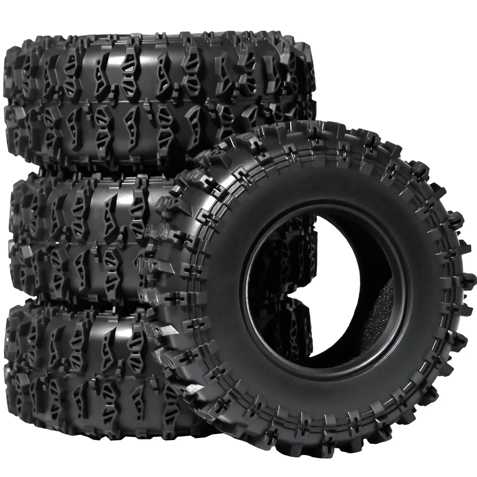 4PCS 1.3 Inch Ultra Soft Sticky Rubber Tires for 1/24 1/18 SCX24 TRX4M FCX24 AX24 RC Crawler Upgrade Wheels