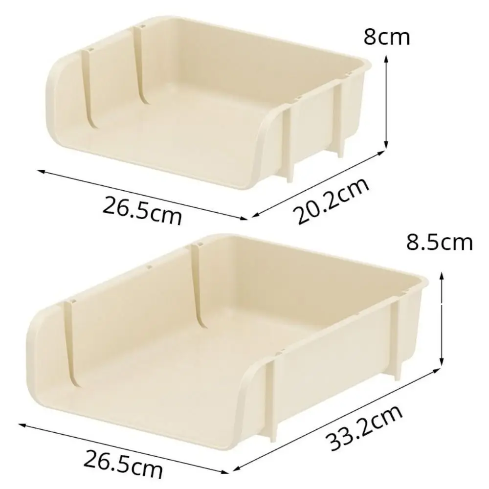Multifunctional Minimalism File Storage Tray Stackable INS Style A4 File Rack Durable Desktop Organizer Documents