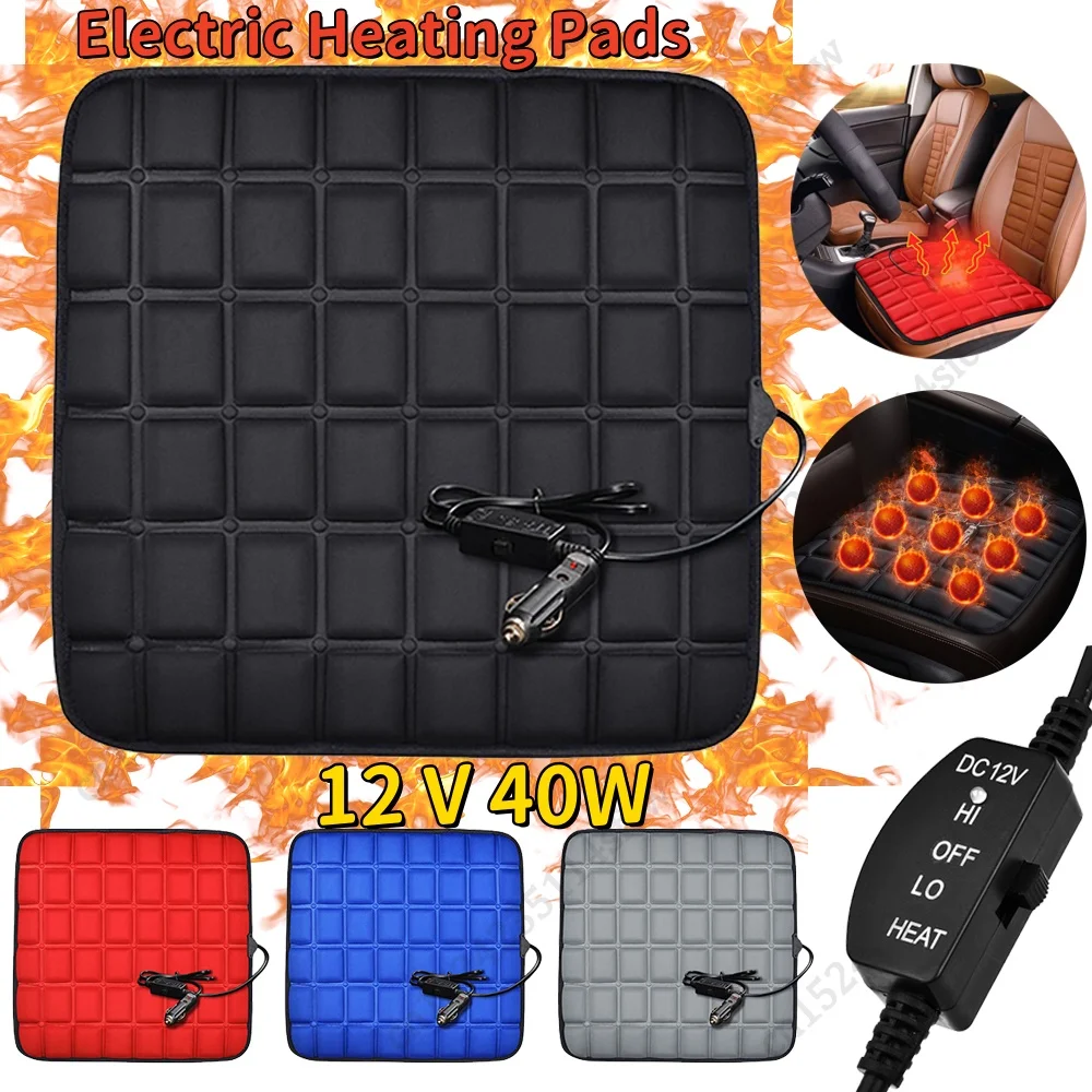 

5/12VElectric Heated Seat Cushion 3 Levels Adjustable Home Chair Seat Warmer Pad Comfortable Heating Car Seat Cover Universal