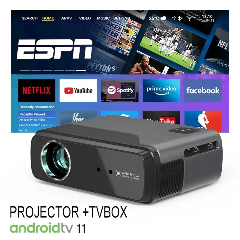 Factory OEM Newest For Google TV Licensed Portable 4k Digital Projector Video Projector Beamer For Home Cinema