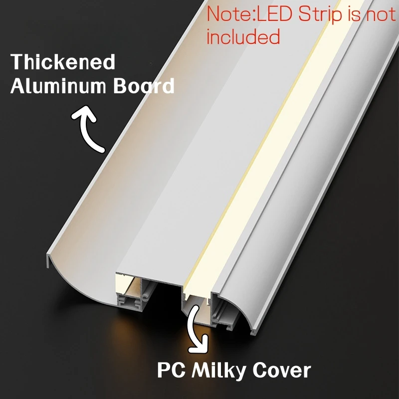 W górę w dół Świecący profil aluminiowy LED Sufit Górny narożnik Kanał liniowy Podświetlenie Ściana Mycie Sypialnia Home Decor Bar Strip Light