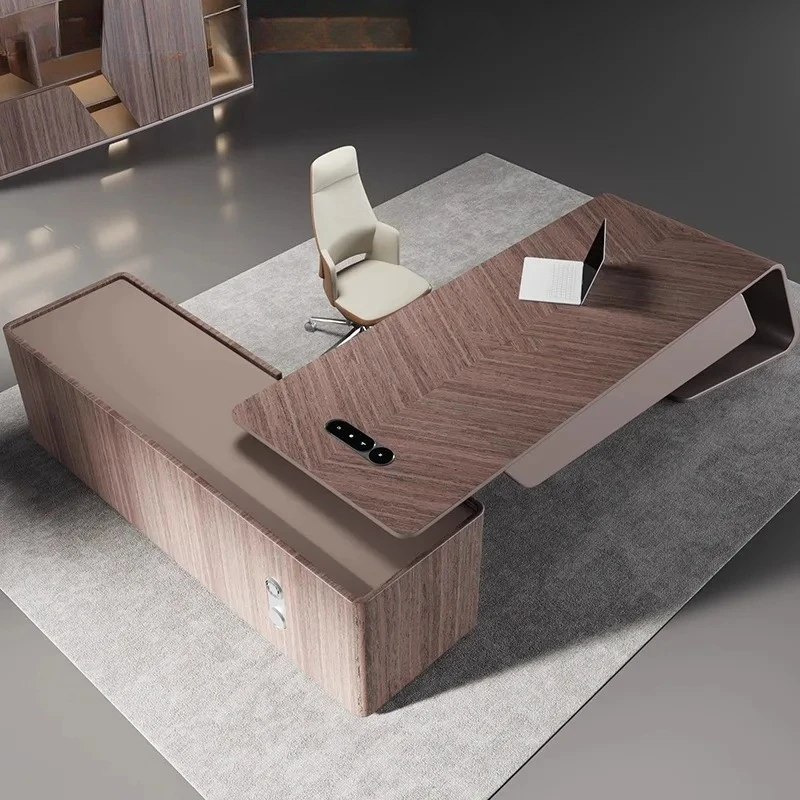 

B Boss table President table Simple modern high-end fashion Big class desk General manager office boss desk