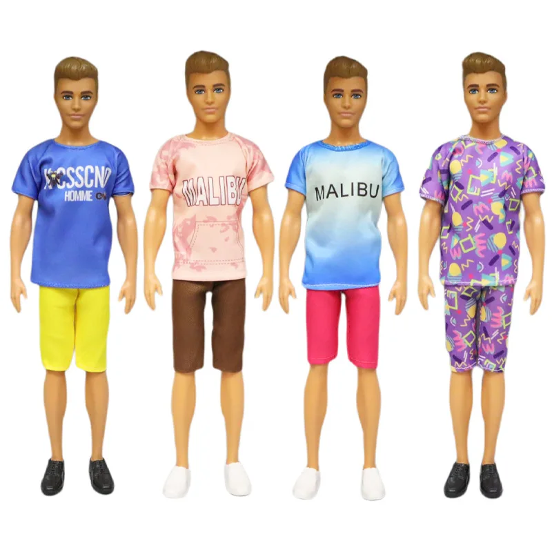 Ken Doll Clothes Sport Tops Pants Kawaii DIY Kids Toys Fashion Male Wear Mini Outfit For Barbie Lover Dressing Birthday Present