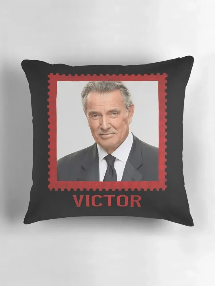 Funda de almohada con estampado de personaje de año rojo Victor (en negro), funda de almohada navideña, cojines de sofá de lujo