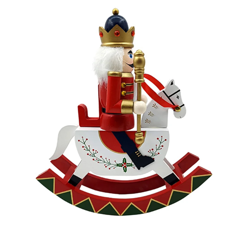 Christmas Decor Christmas Nutcracker Stable Structure Sturdy Material Versatile Usage Wooden Design Christmas Tree Ornaments