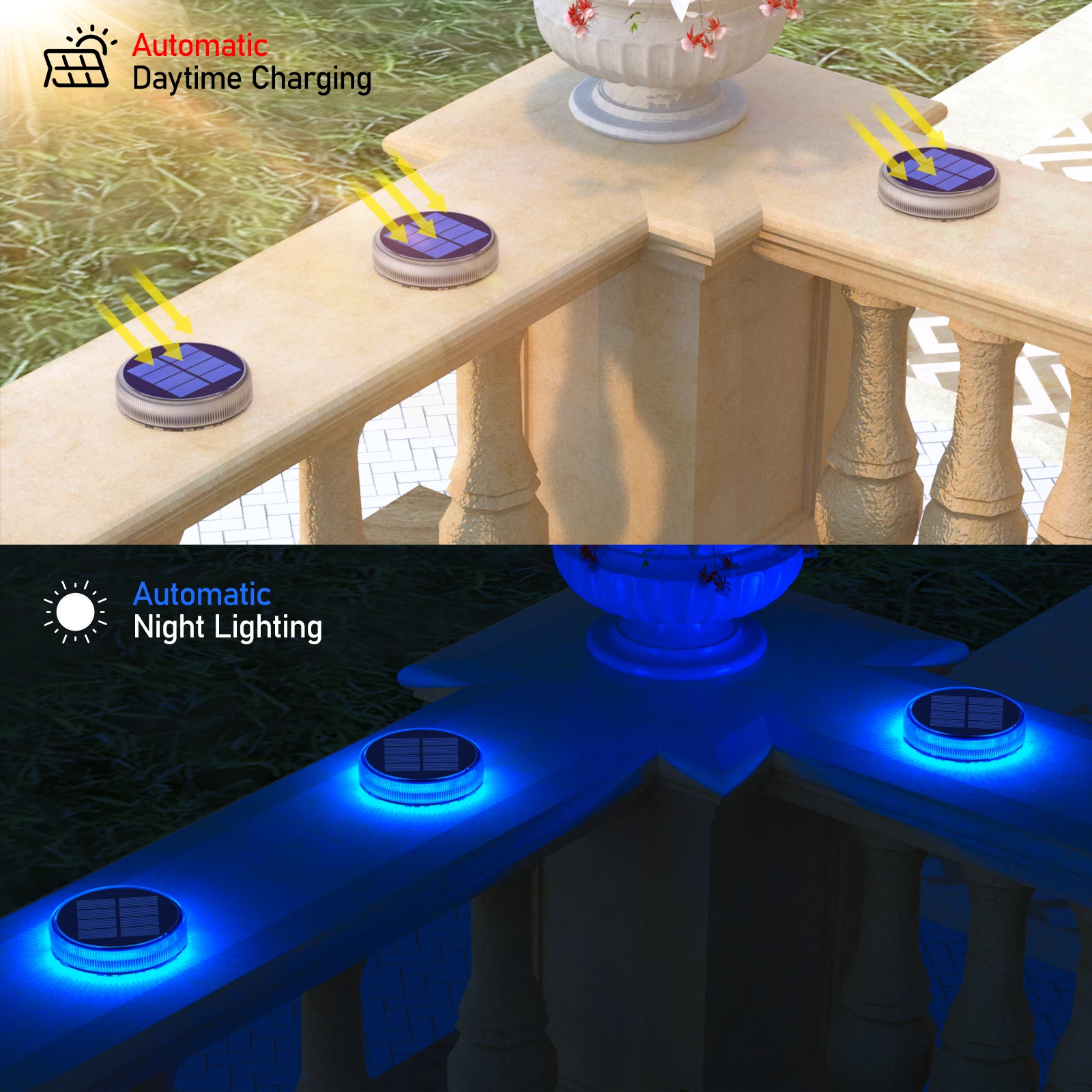 Le pont solaire allume la lumière d'allée solaire alimenté Dock LED extérieur étanche IP68 pour le jardin d'escalier de trottoir de marche