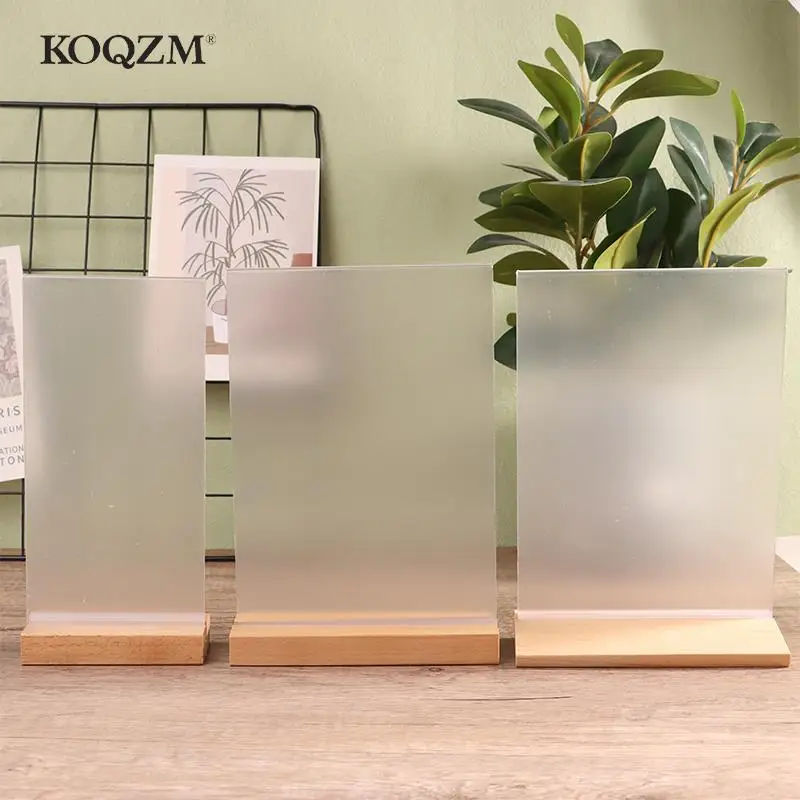 A4 Table Top Acrylic Sign Holder Display Stand Double Sided, Bottom Load, Portrait Style Menu Paper Ad Photo Picture Frame