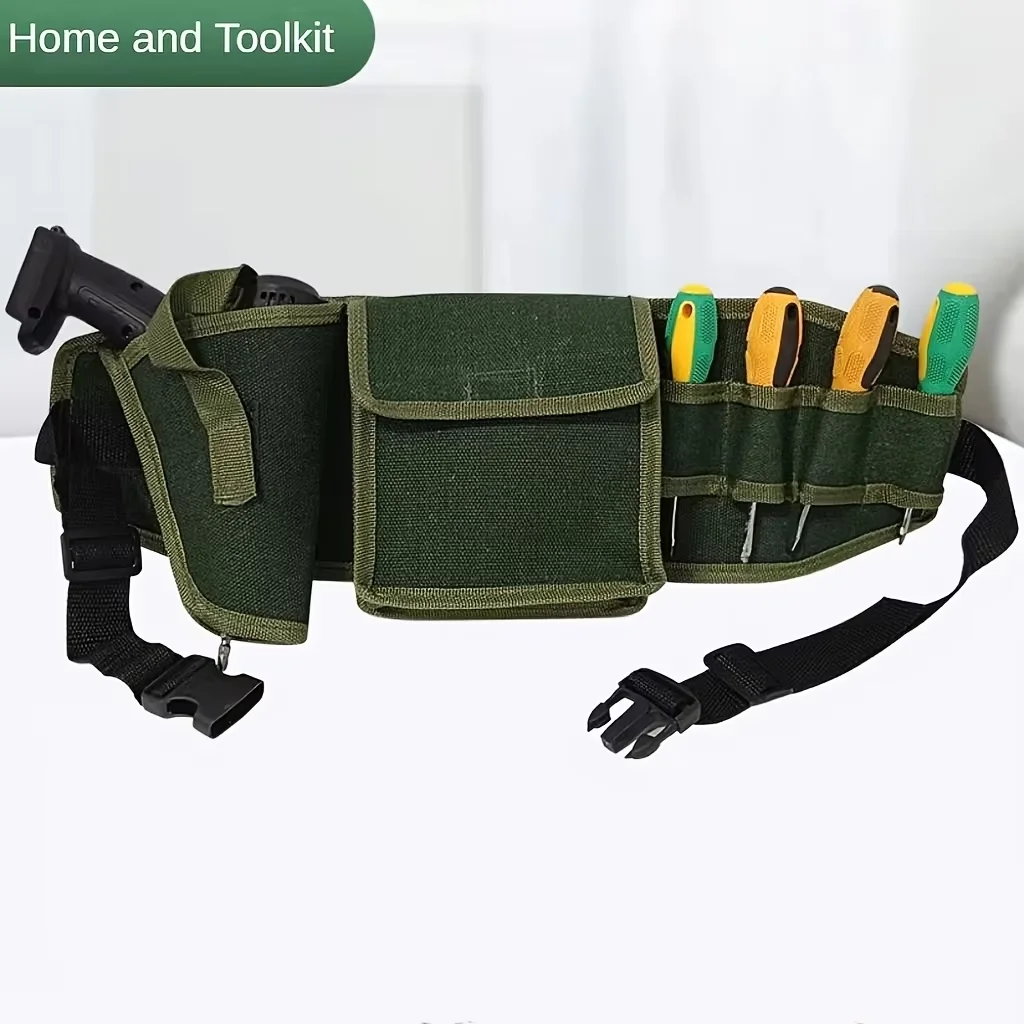 Thickened wear-resistant large capacity canvas drill belt electrician decoration multi-functional various maintenance and instal