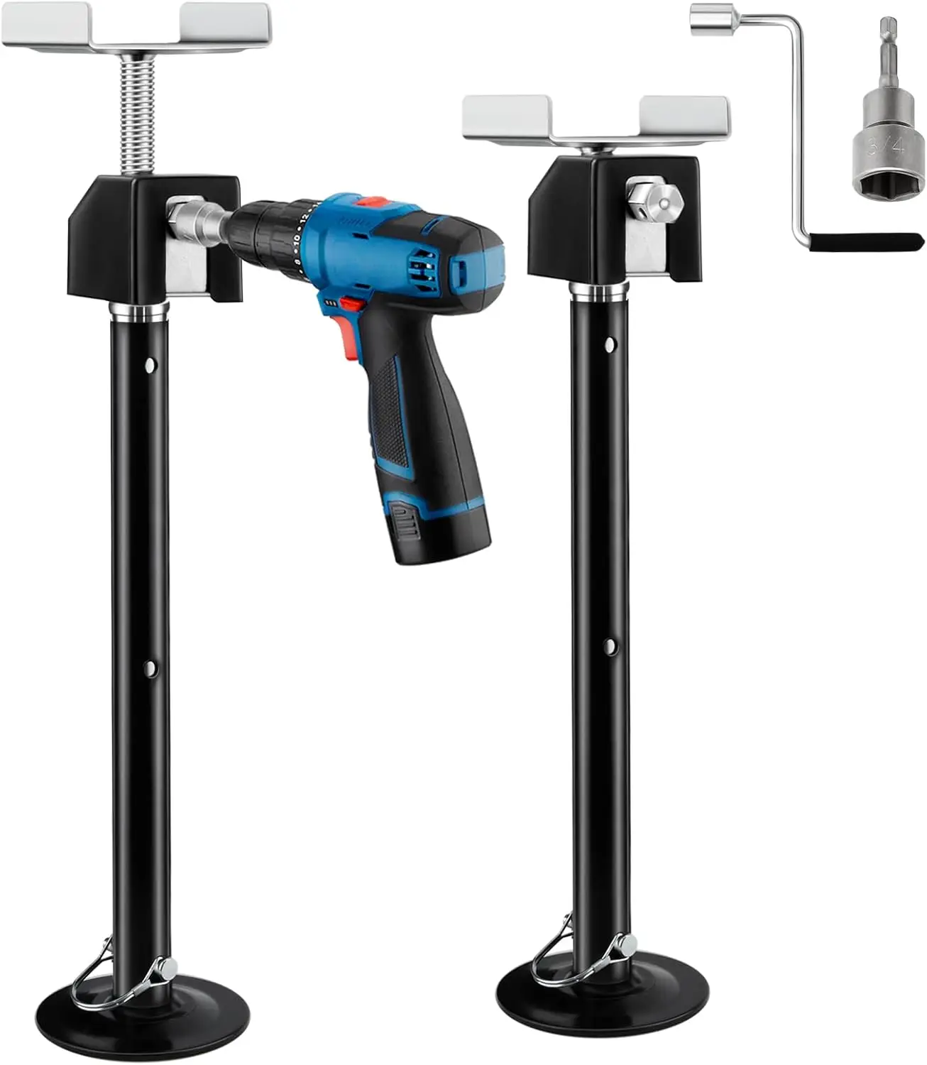 

Комплект из 2 усиленных опор для выдвижных секций автодомов, регулируемые 20-49 дюймов, выдерживают нагрузку до 2268 кг, совместимы с электродрелью