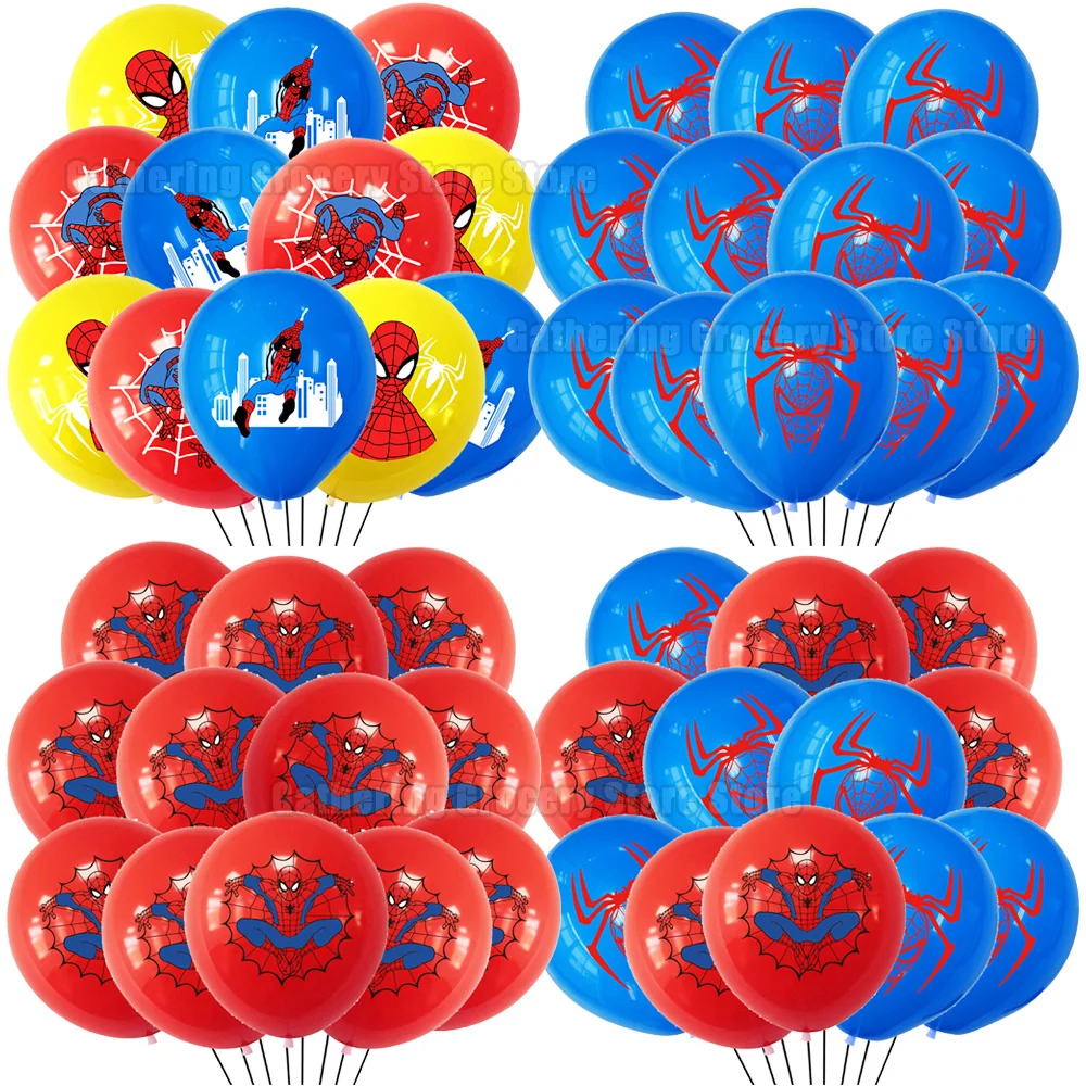 

Spider-Man 12inch 12Pcs Latex Ballon Children Favor Air Globos Party Supplies Party Accessories Decoration Birthday Ball Boy Toy