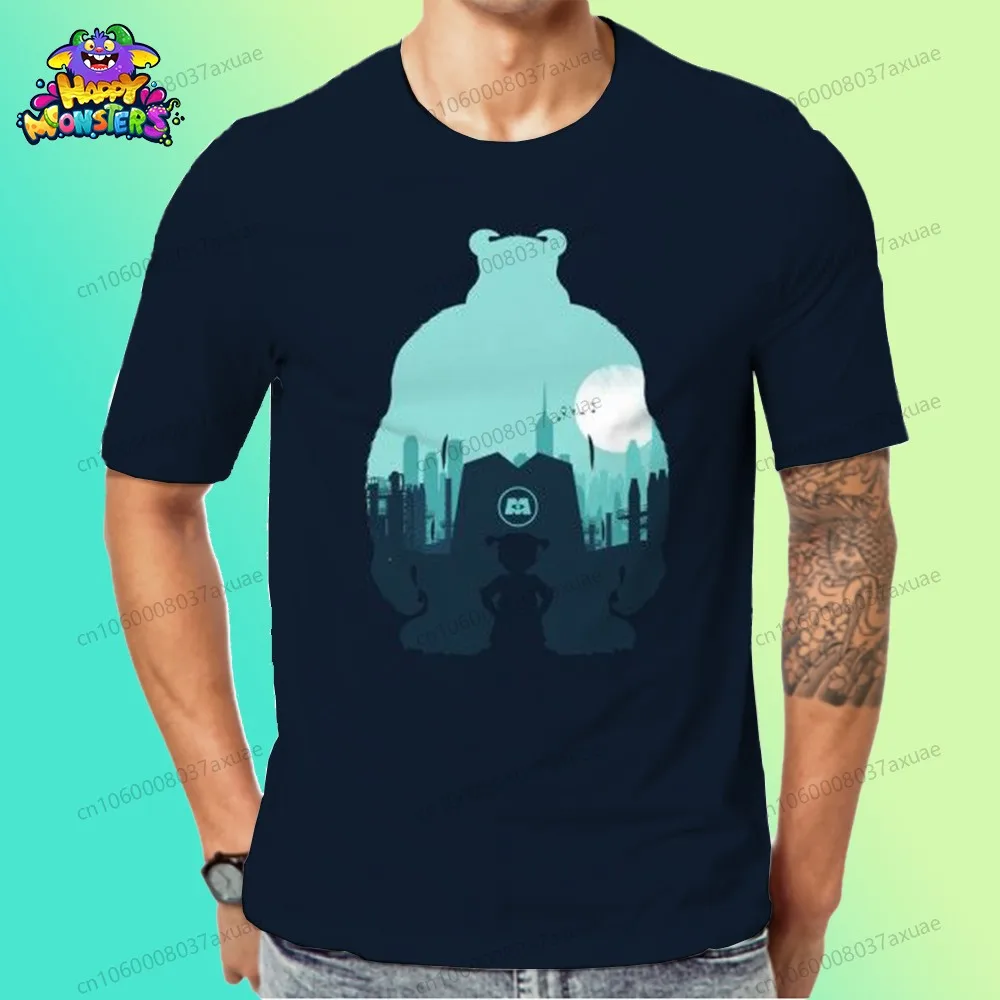 Men's T Shirt Leisure 2025 New Kid's Clothes Disney Monsters Inc. Summer 3D Print Fashion Streetwear Funny T Shirts 110-6XL Y2k