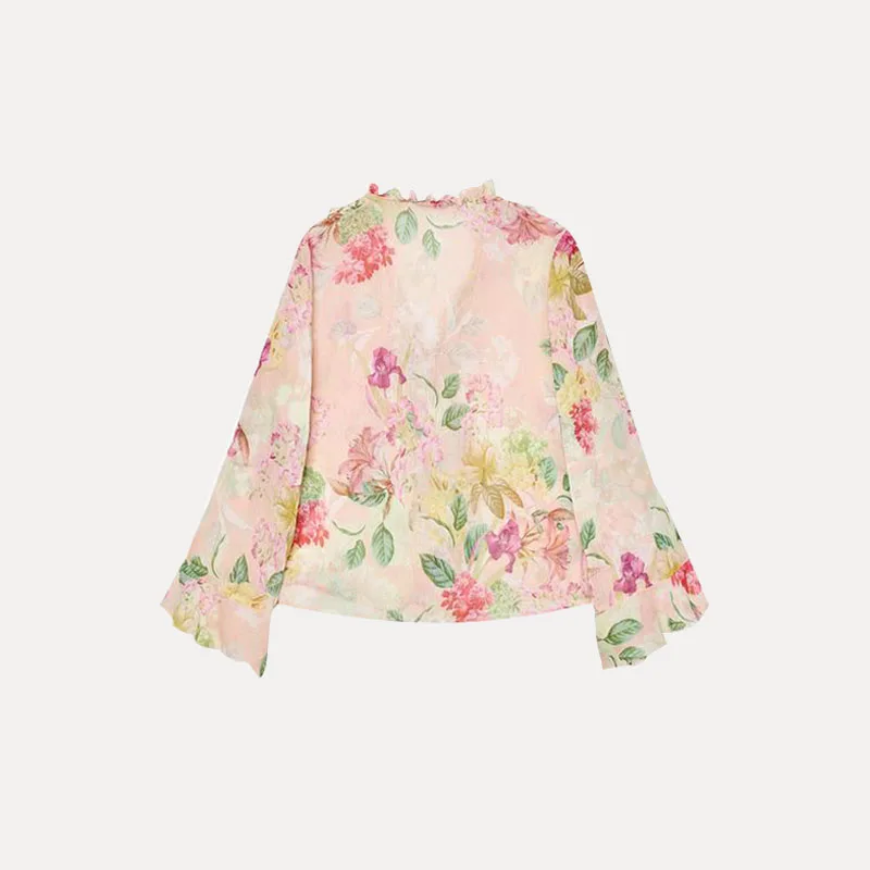 2025, zomer nieuwe dames Faion irt bloemenprint gelaagde decoratie lange Sve polyestervezel Z dames premium kleding