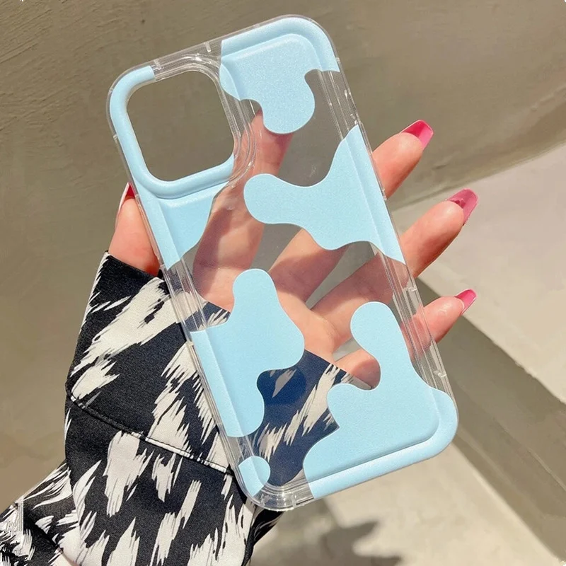 Colorful Cow Clear Phone Case for Xiaomi Redmi Note 12 4G Redmi Note 13 Pro Plus 5G 12S 11S 11 10S 10 9S Anti-Drop Airbag Cover