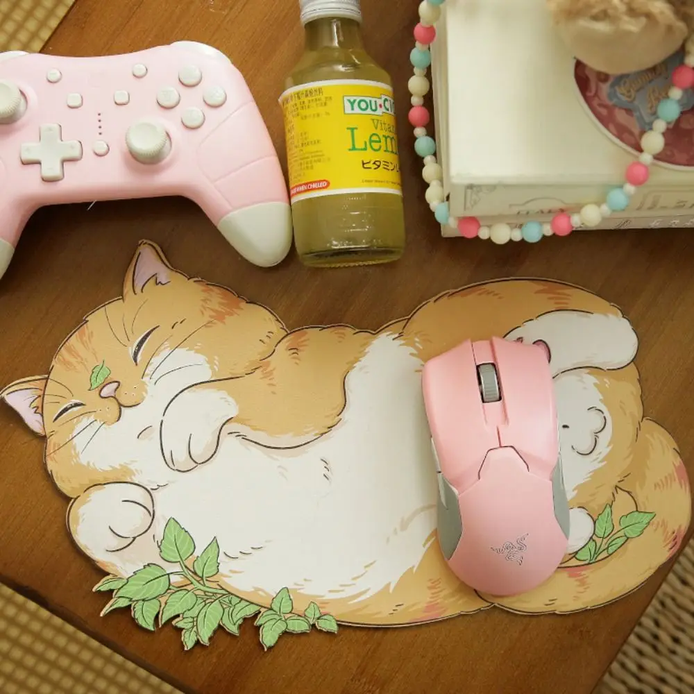 

Cartoon Cat Kitty Mouse Pads Desk Mat Waterproof Cat Large Mouse Mat Anti-Slip Literary Kawaii Cat Mouse Pad Home Decor