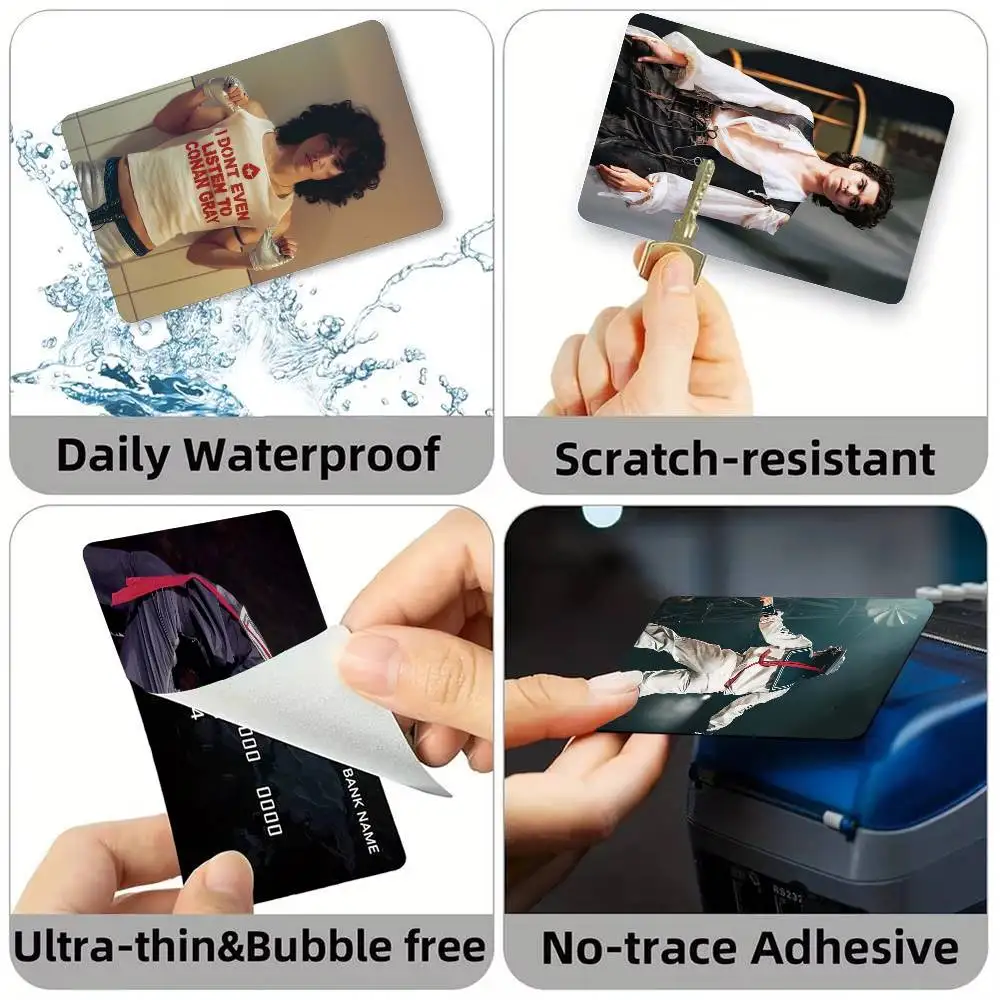 C-Conan G-Gray Wishbone Credit Card HD Stickers Small Chip Waterproof Sticker Game Card Decal Gift