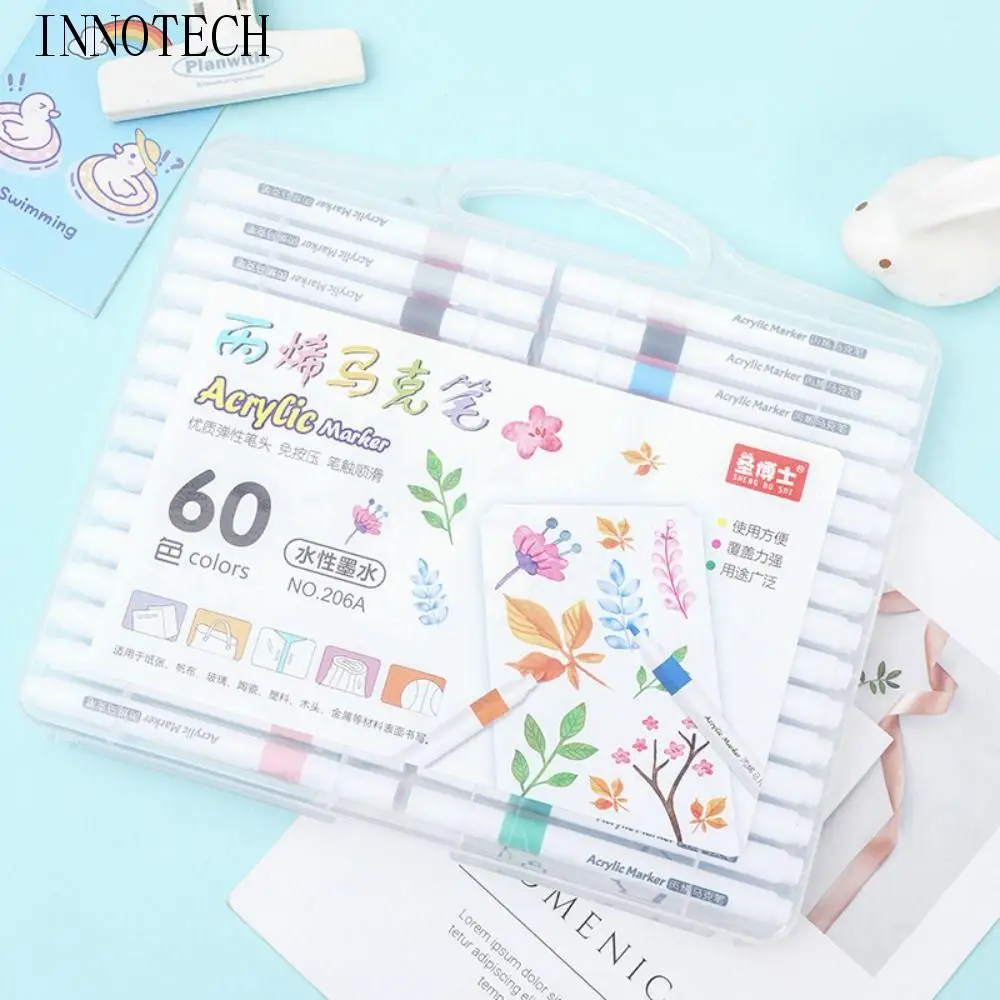 

Водостойкие 12/24/36/48/60 цветов акриловый маркер для рисования живопись художественная живопись маркеры ручки DIY ремесла граффити