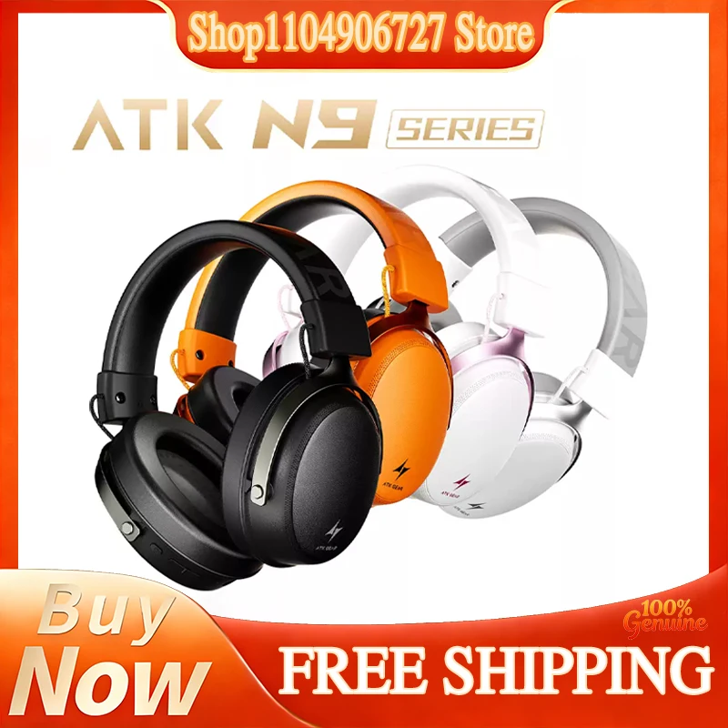 ATK Neptune N9 Wireless Gaming Headset 4‑Mode 2.4G Bluetooth Wired Headphone ENC Noise Cancelling Detachable Mic 270g Lightweigh