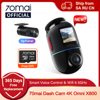 70mai Dash Cam 4K Omni X800 IMX678 360° Full View Supercapacitor 70mai X800 Built-in GPS ADAS 24H Parking Monitor AI Motion