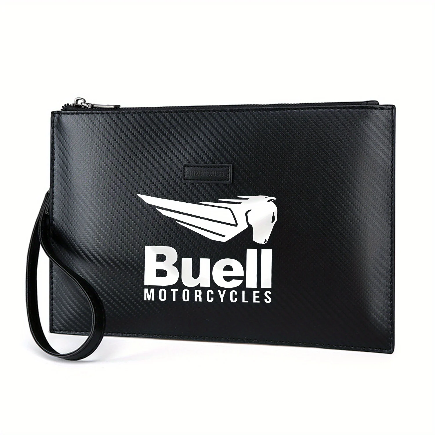 حقيبة يد Buell للدراجات النارية والأجنحة وشعار رأس الحصان أنيقة مطبوعة من البولي يوريثان للرجال عصرية وعملية للحمل اليومي #1