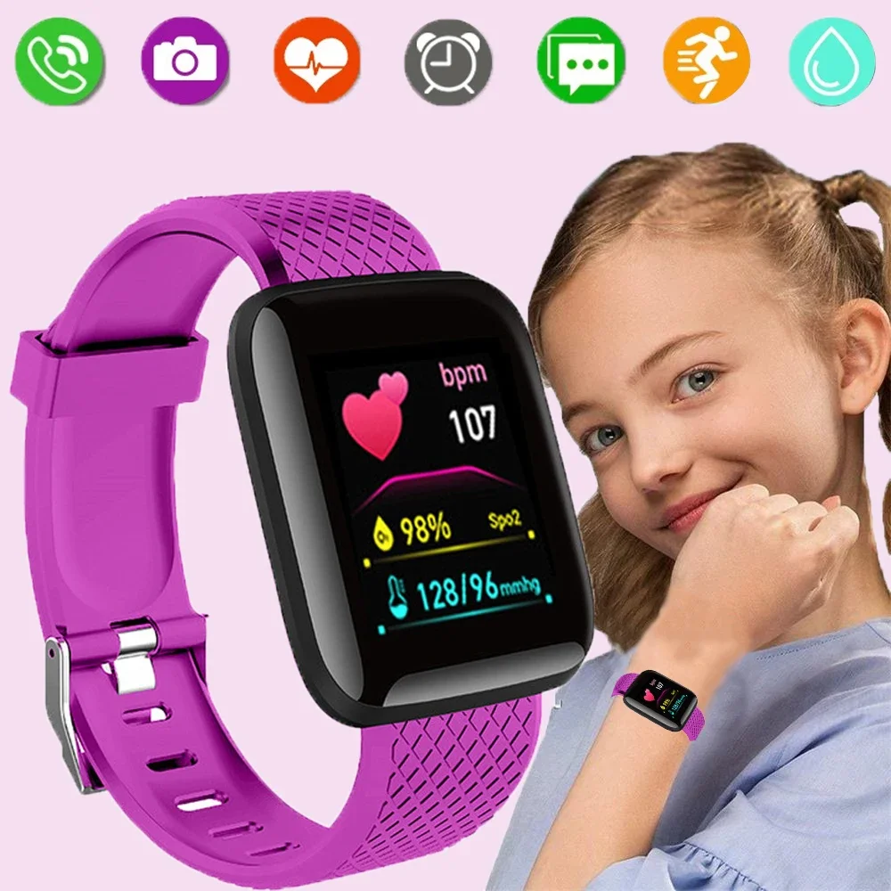 Kids \'Waterproof LED Digital Sport Smartwatch, Relógios eletrônicos para crianças, meninos, meninas, estudantes, rastreador de fitness