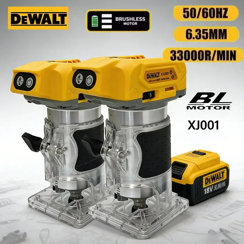

Dewalt Brushless Electric 33000RPM Trimmer Cordless Woodworking Trimming Machine Wood Router Milling Engraving Slotting Machine
