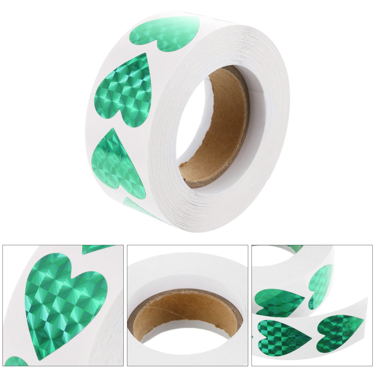 

1 Roll Creative Heart Label Stickers High Quality Self-Adhesive Decorative Stickers for Wedding Birthday Mother's Day Gifts