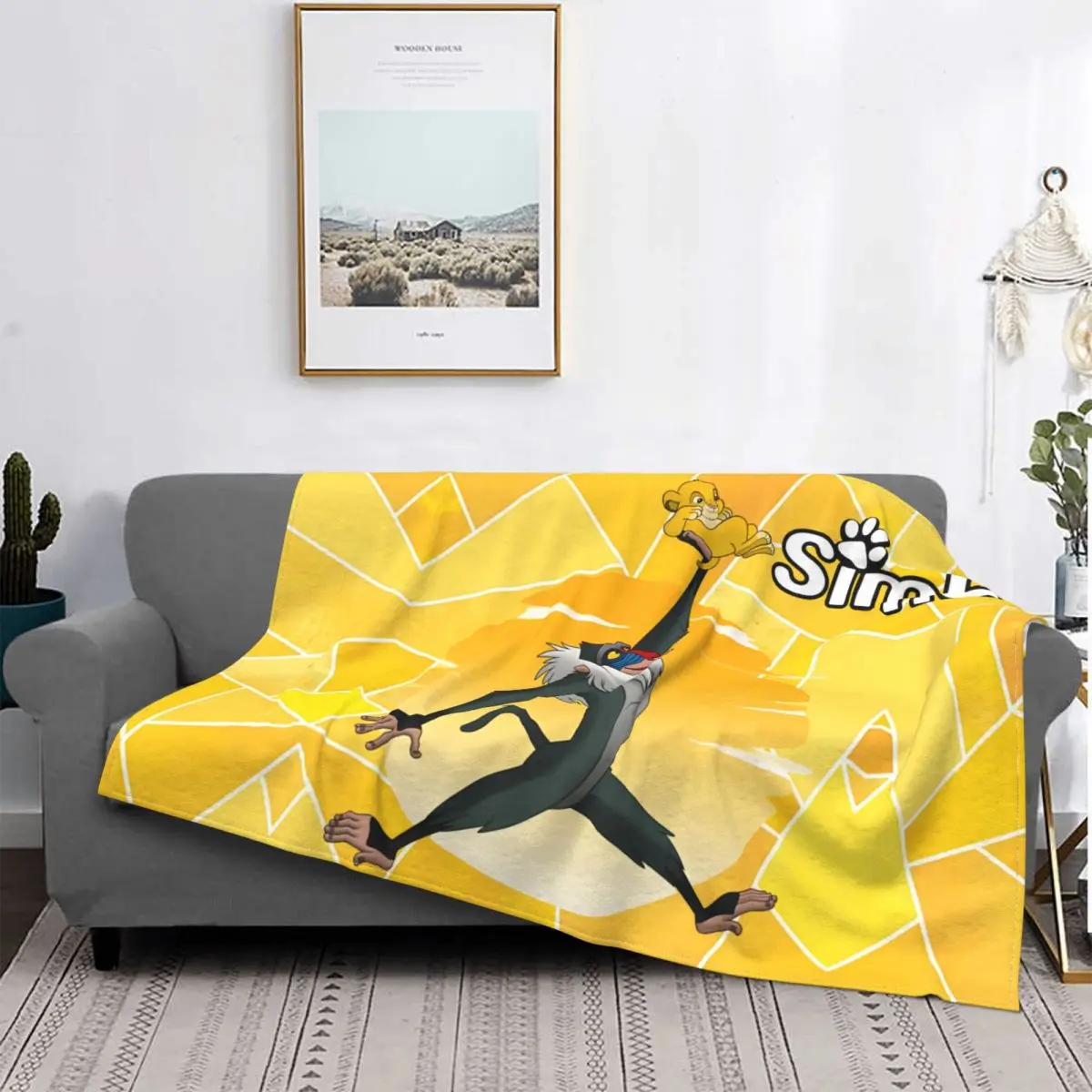 Famous Disney Movie The Lion King Simba Blanket Fleece Flannel Breathable Lightweight Plaid  Throw Blankets For bed Rug Piece