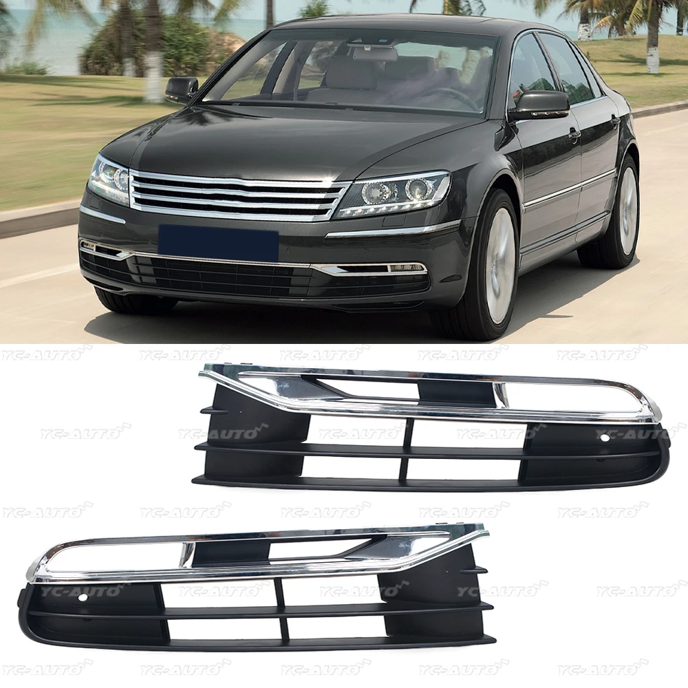 Car Front Bumper Fog Light Lamp Grill For Volkswagen VW Phaeton 2011 2012 2013 3D0853665J 3D0853666J 3D0854661H 3D0854662H