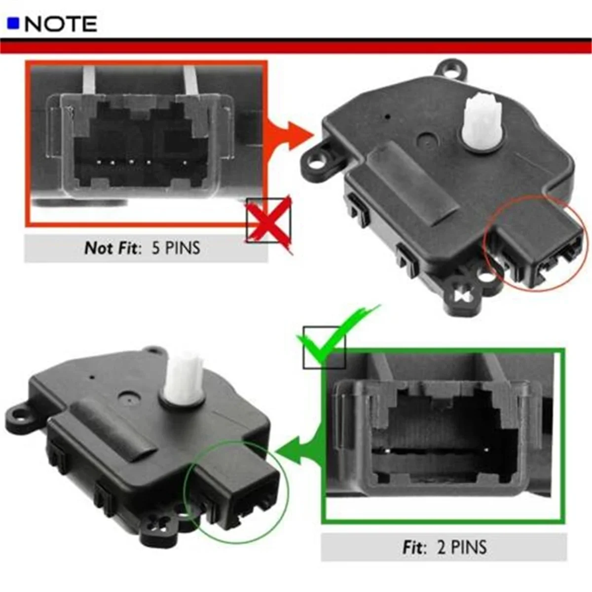 604-251 HVAC Heater Blend Air Door Actuator for Ford Fiesta 2011 2012 2013 2014 2015 2016 2017 2018 BE8Z19E616A