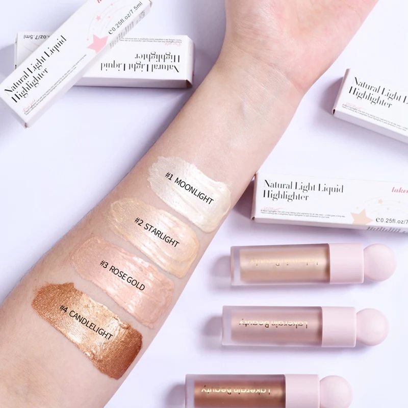 Lakerain Face Liquid Highlighter Shimmer multiforme Cosmetic Pen Face Blush evidenziatore professionale cosmetici per il trucco del corpo