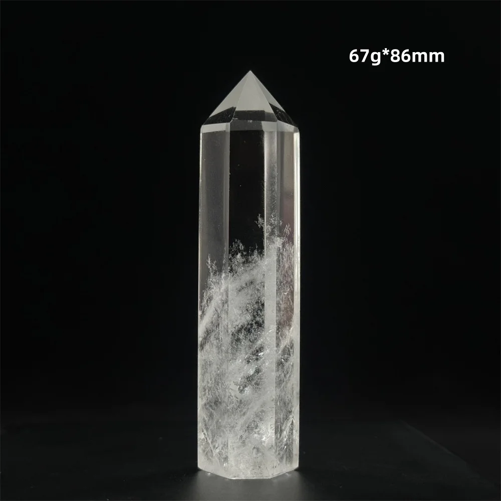 Natural Transparent Quartz Column White Crystal Point Healing Stone Hexagonal Obelisk Wand Reiki Witchcraft Home Decor