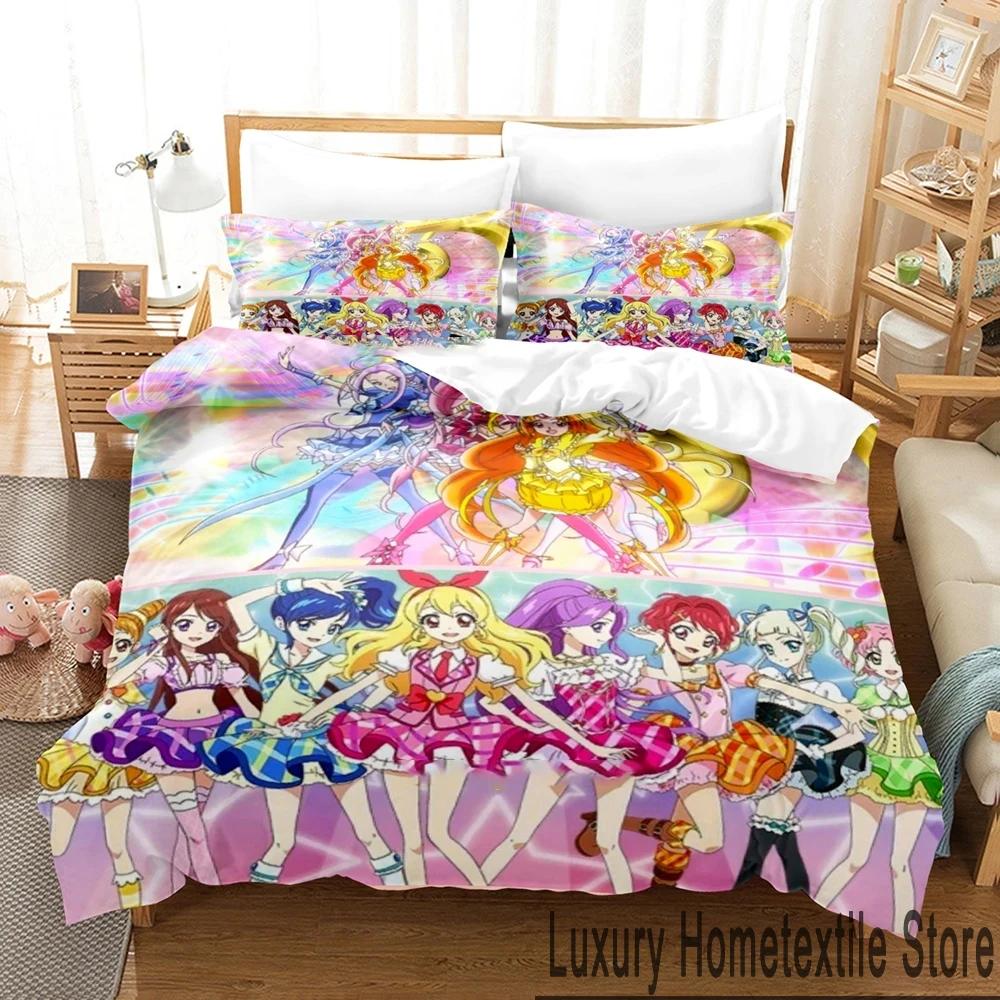 3D Print Anime Aikatsu Bedding Set Duvet Cover Bed Set Quilt Cover Pillowcase Comforter king Queen Size Boys Adult Bedding Set