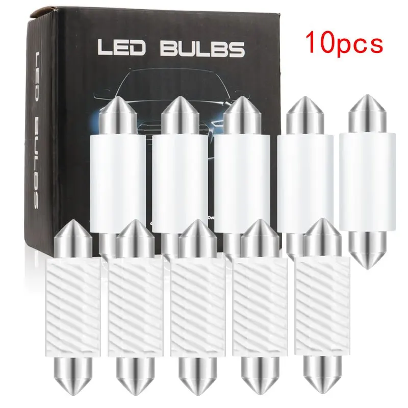 10x C5W 12v Led Festoon LED Luz C10W Canbus 31MM 36MM39MM41MM Interior Luz de Leitura Branco