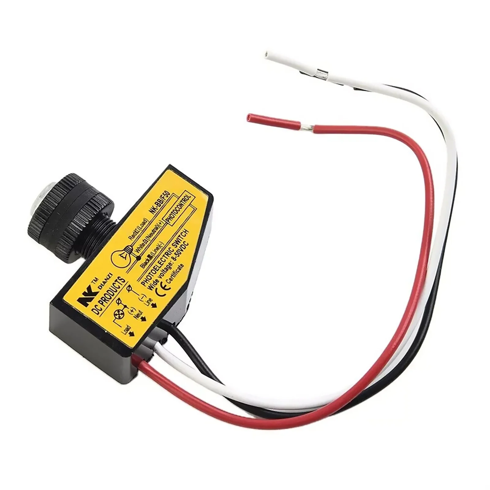 

Auto On/Off Photocell Light Switch DC 8-50V Outdoor Day Night Sensor for LED Garden Street Lamp Dusk to Dawn Lighting Control