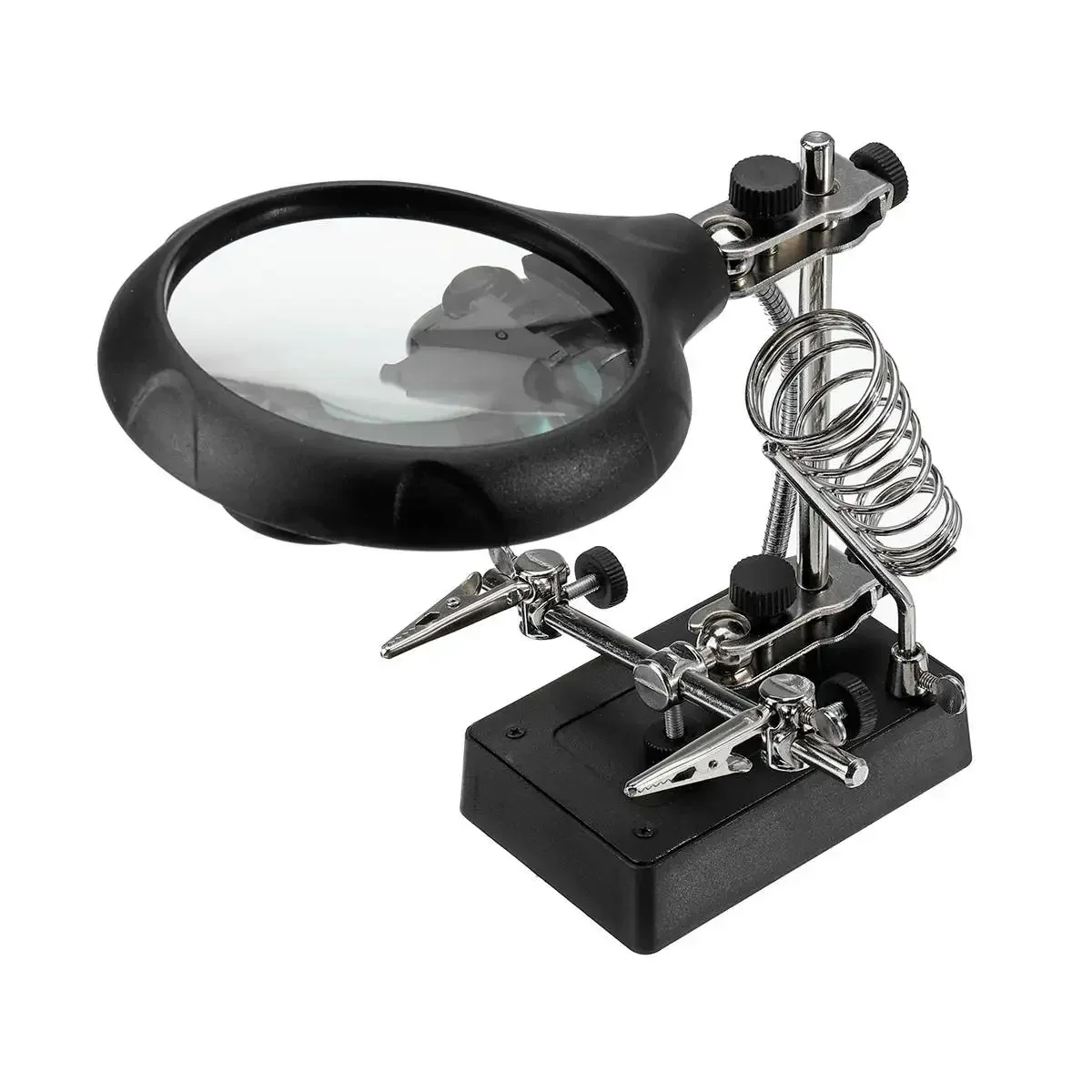 2.5x-10x עם הוביל אור יד שלישי הלחמה תיקון כלי זכוכית מגדלת שולחן עבודה ריתוך זכוכית מגדלת