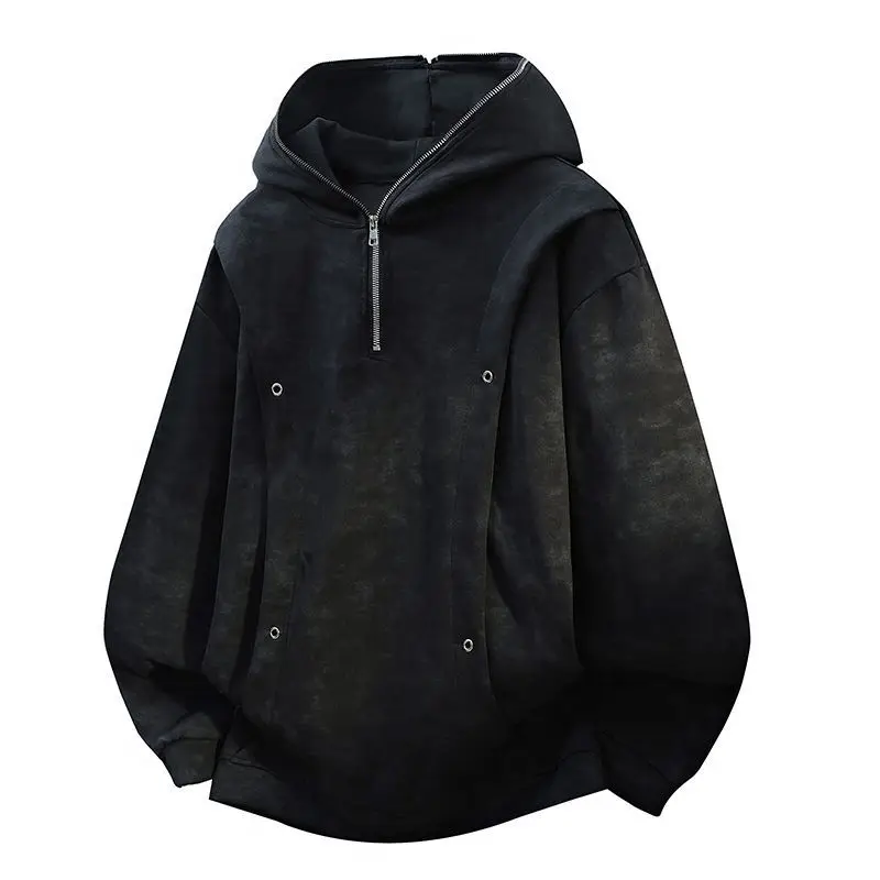 

Tie-dye heavy dirty sweatshirt hooded spring and autumn design loose American sports fashion brand student handsome jacket