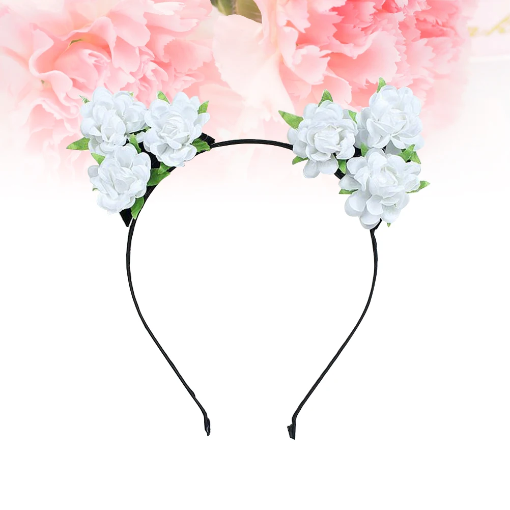 

Cute Cat Ears Flower Headband 6Pcs Hair Accessory For Birthday Halloween Christmas Party Cosplay Costume Daily Use