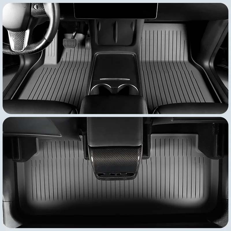 Suitable for 23 Tesla Model 3/Y car floor mats, gray special car floor mats, environmentally friendly TPE floor mats
