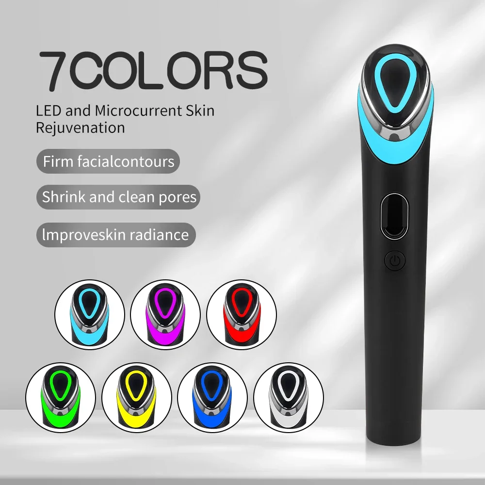 7IN1 อายุ Booster EMS Microcurrent Facial อุปกรณ์ Anti-Wrinkle Lift Massager Skin Care เครื่องมือความงาม Home Rejuvenation