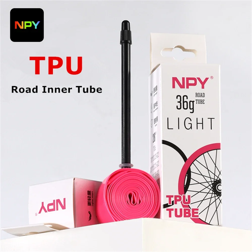 NPY light 36g Tpu Bike Inner Tube 700C X18 25 28 32 35 37 40 Road Bicycle TPU  Tire 65mm Length French Valve Hogar accesorios