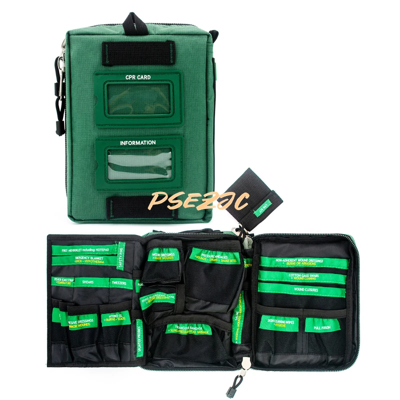 Kit médico portátil para carro viagens e camping, primeiros socorros ao ar livre