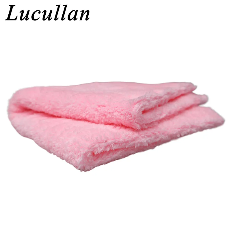 Lucullan Brand Super Glory asciugamano in microfibra di peluche senza bordi 40x40cm 500gsm panni per lucidatura lucidatura finiture autolavaggio