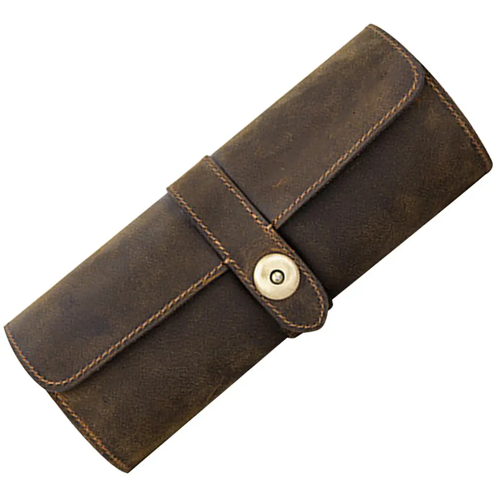 

3 Compartment Watch Case Roll Organizer Travel Storage Holder for Men Women Stylish Gift Box Watch Roll Travel Case