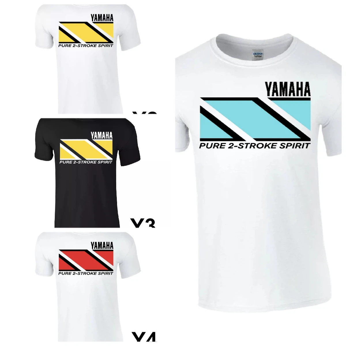 

Yamaha 2-Stroke Retro Tribute Mens T-shirt High Quality Fashion American Street Sports Short Sleeves Men's and Women's Cotton