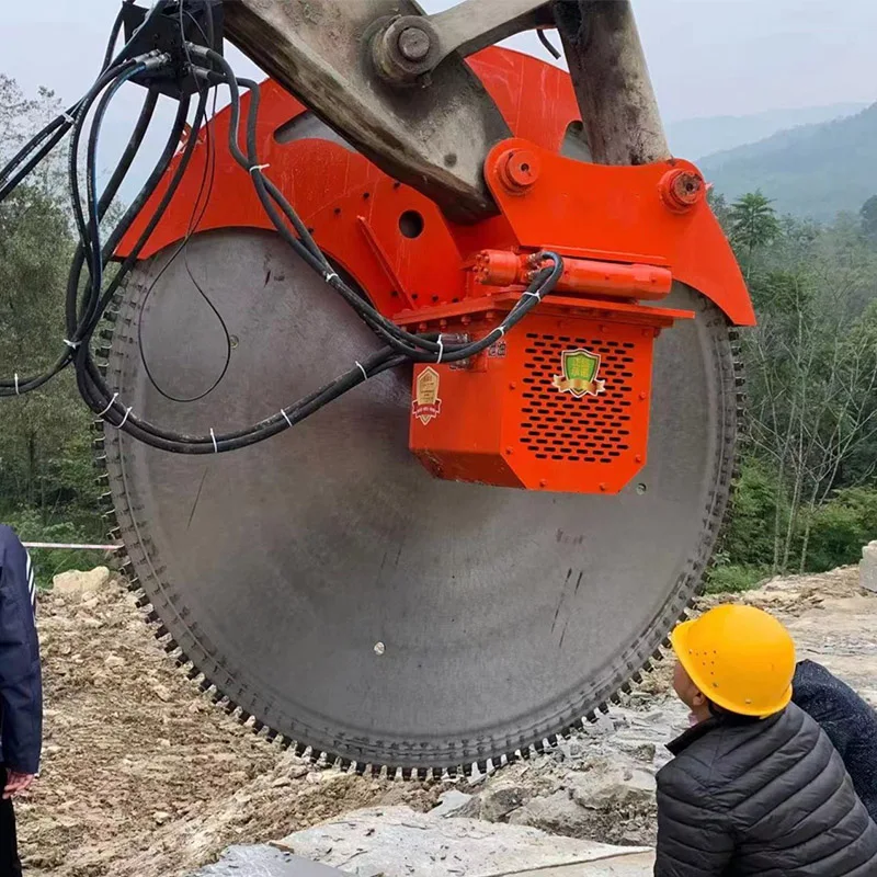 Cutting Saw For 6-28 Ton Concrete Rock Cutting Road Reconstruction Rock Directly Factory Sale Hydraulic Rock Saw Attachment