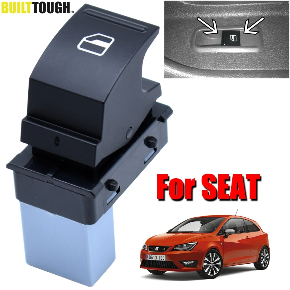 1X Power Fenster Schalter Elektrische Steuerung Heber Taste Passagier Seite Für Seat Leon Ibiza Alhambra Altea 2004 - 2019 Toledo