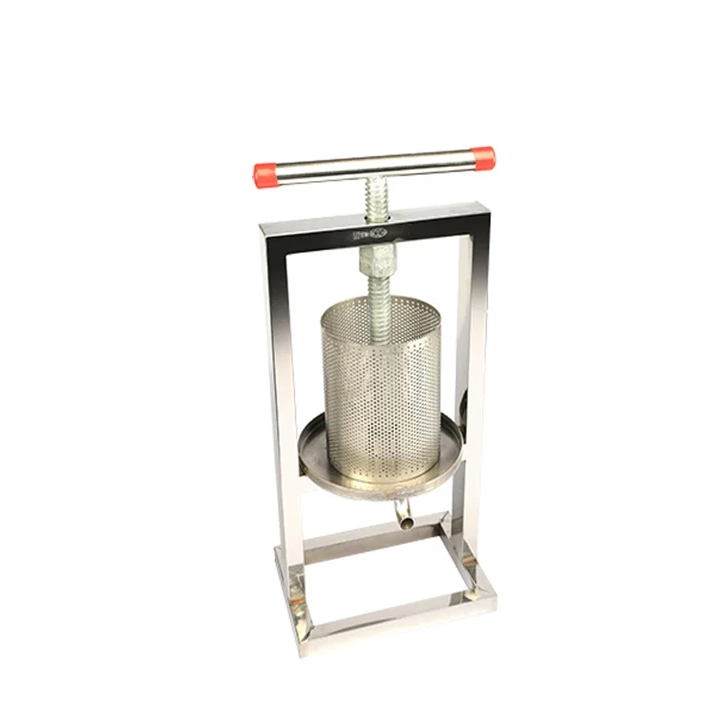 Small Household Honey Press 304 Stainless Steel Rotary Honey Press Wax Press Fresh Grape Fruit Juicer