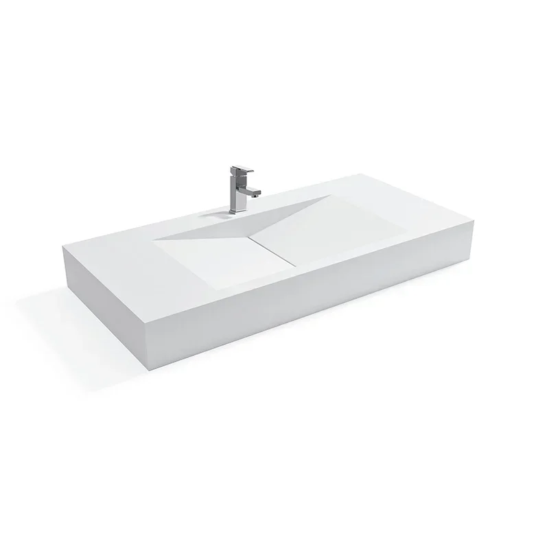 

unique design modern drain wall hung solid surface wash basin acrylic marble stone resin bathroom bath sink