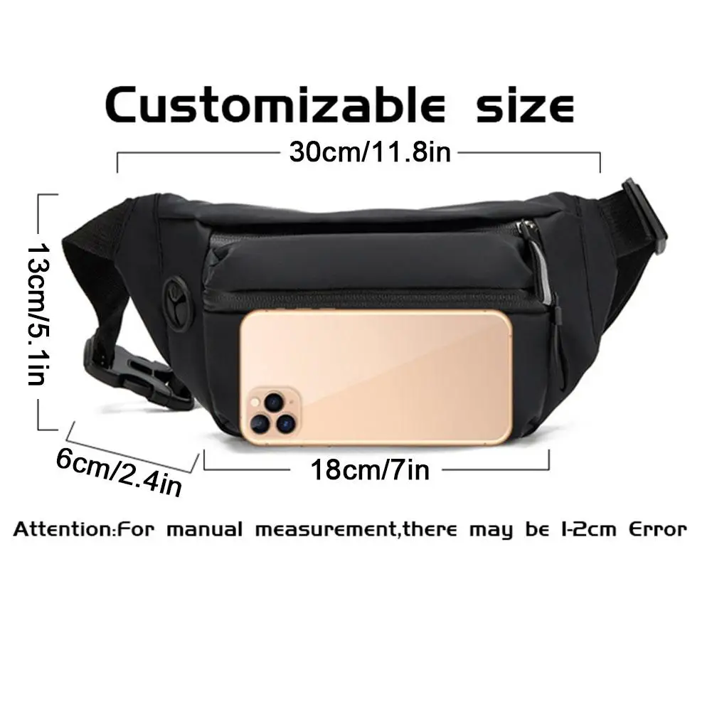 Men Women Waist Bag Pack Waterproof For Male Belt Pouch Belly Banana Ladies Kangaroo Bum Hip Husband Phone Work Purse Sack