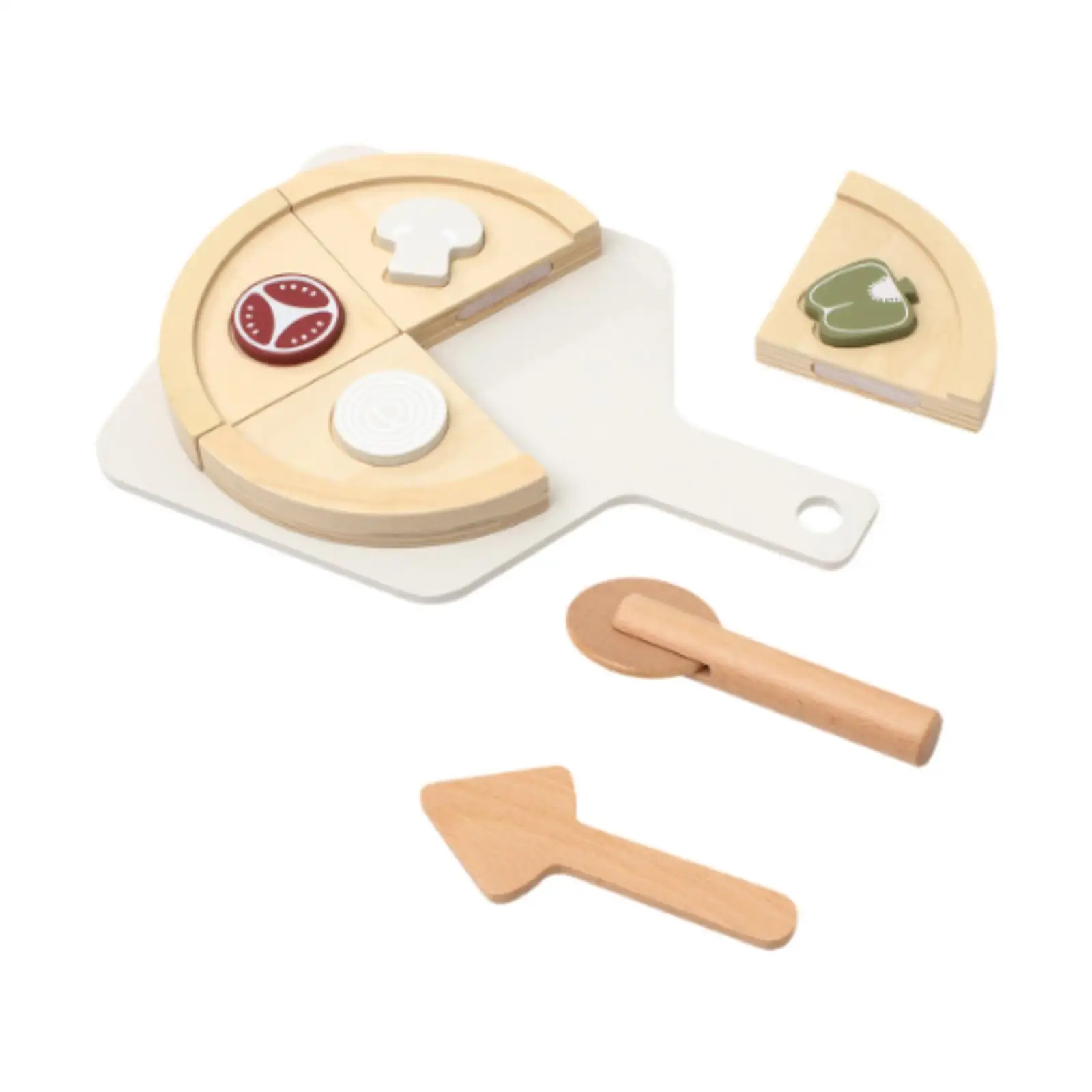 Wooden Pizza Toy Wood Cooking Toys Education Learning Toy Pretend Play